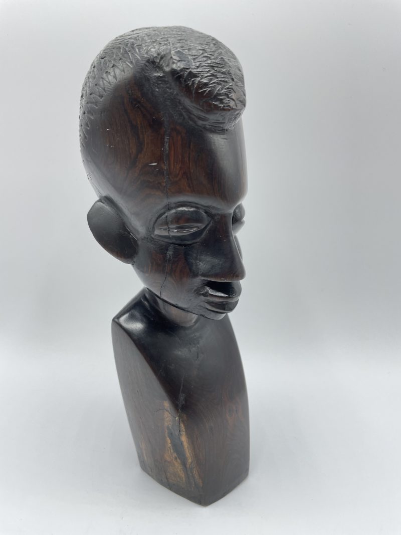 statue buste ebene afrique