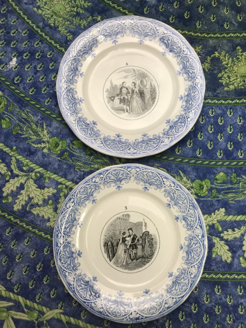 lot de 2 assiettes terre de fer