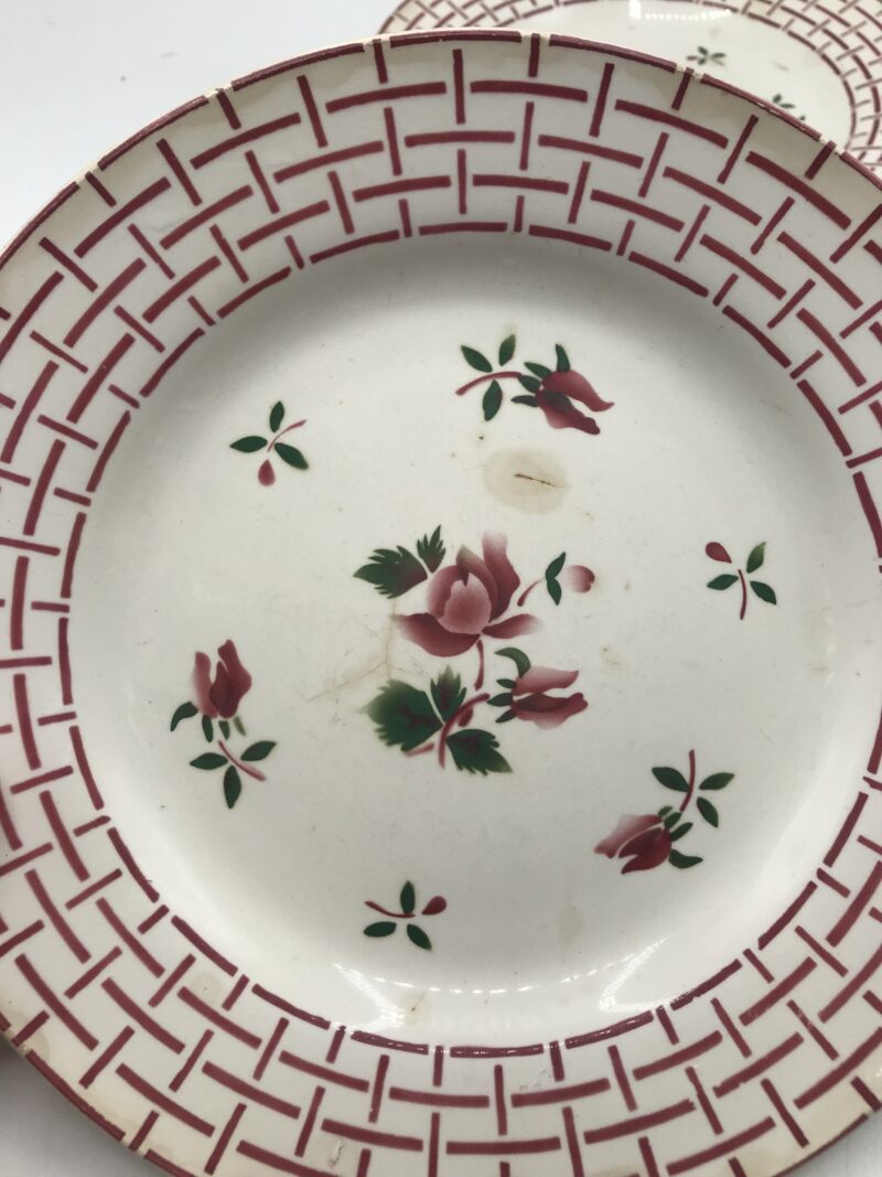 Lot de 4 assiettes Sarreguemines Rosa