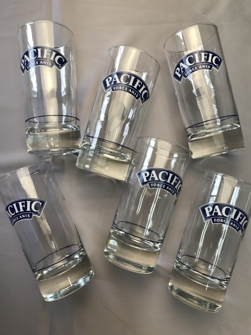 Lot de 6 verres Pacific force anis