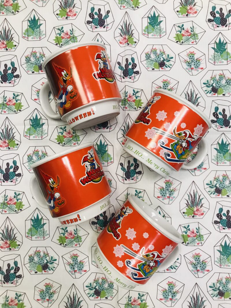 Lot de 4 mugs Woody Woodpecker