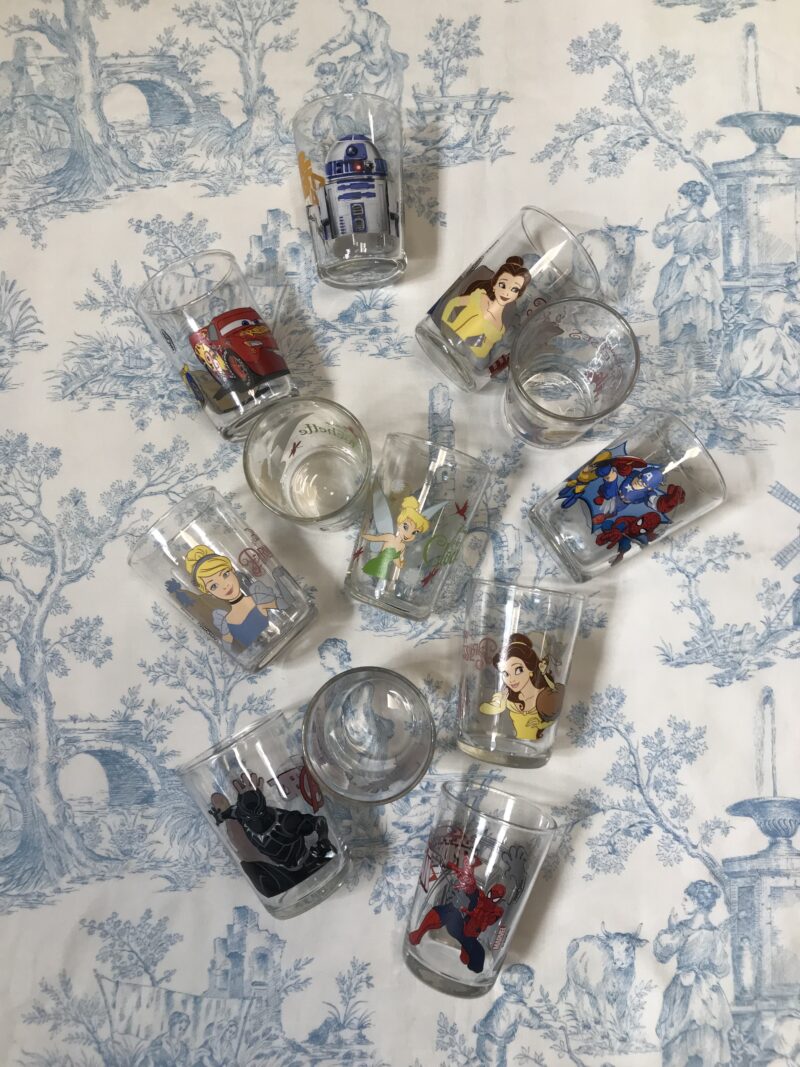 Lot de 12 verres Amora vintage