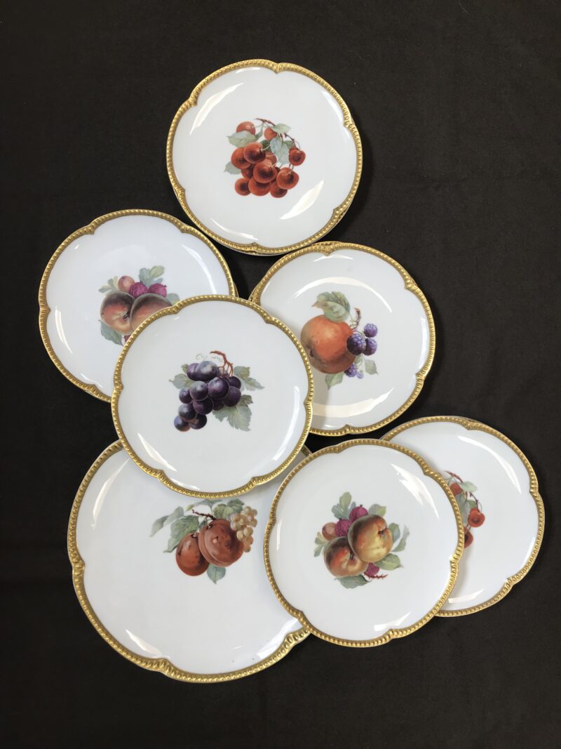 service assiettes bavaria fruits vintage