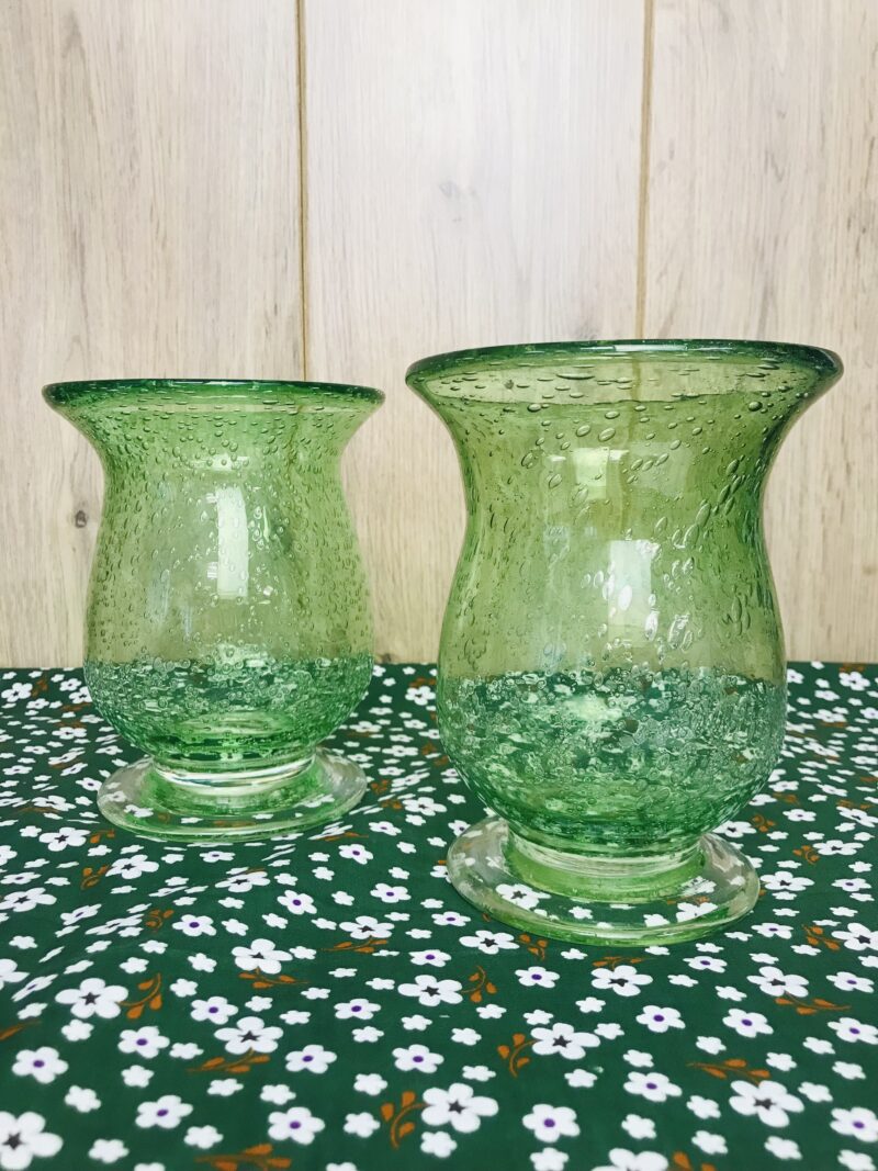 vases biot verre bullé