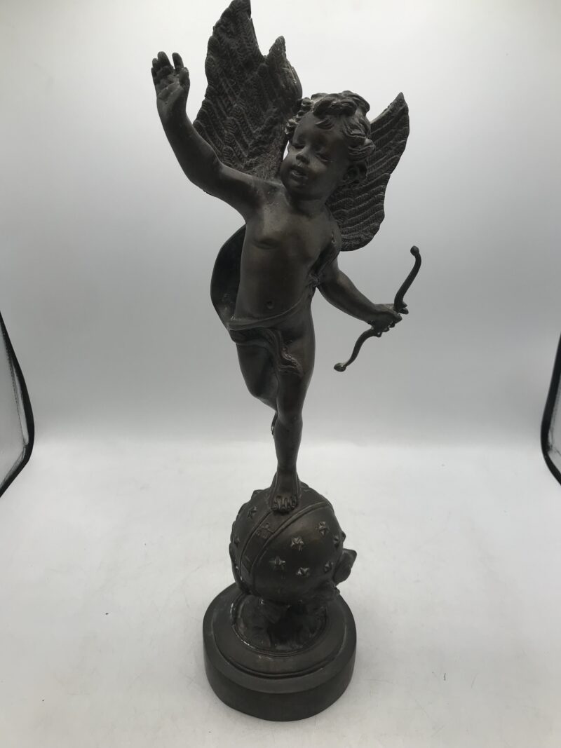 statue cupidon plâtre et bronze