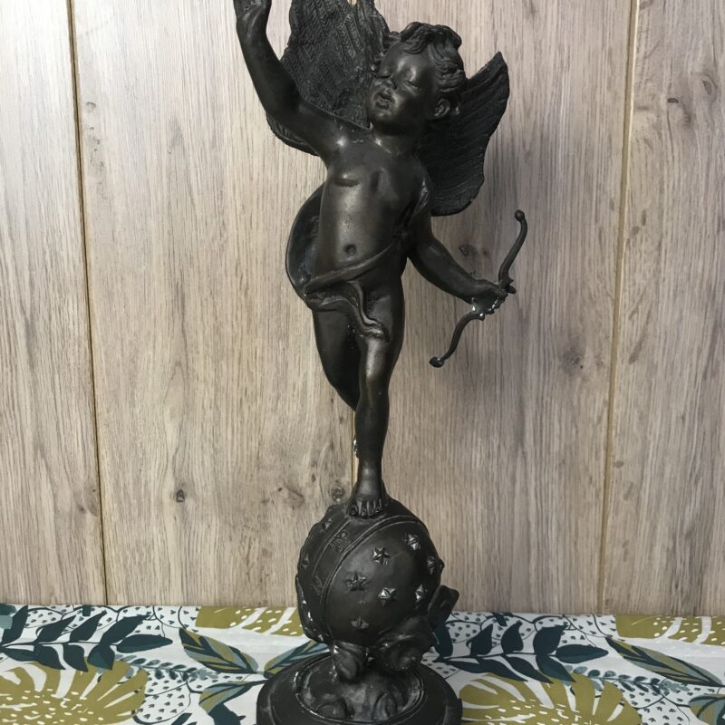 statue cupidon plâtre et bronze