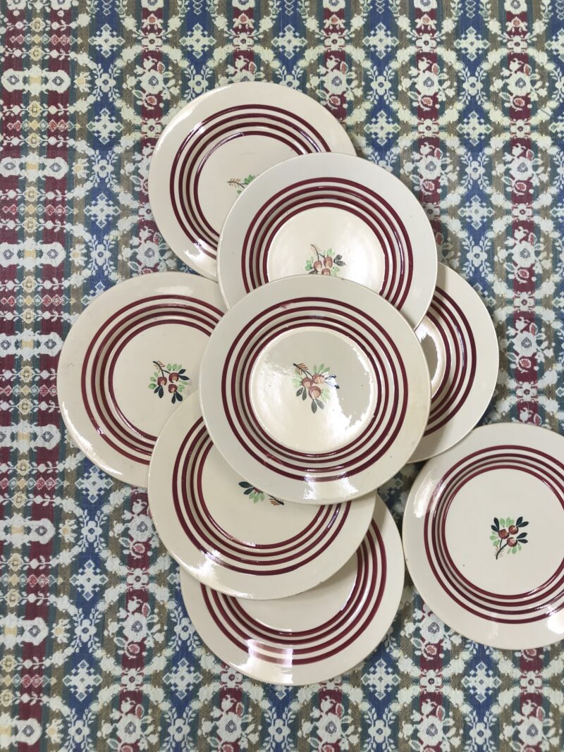 assiettes Gien vintage