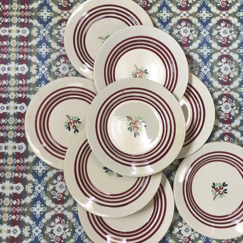 assiettes Gien vintage