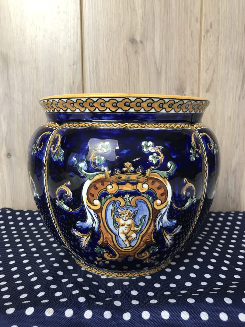 cache pot Gien motifs renaissance