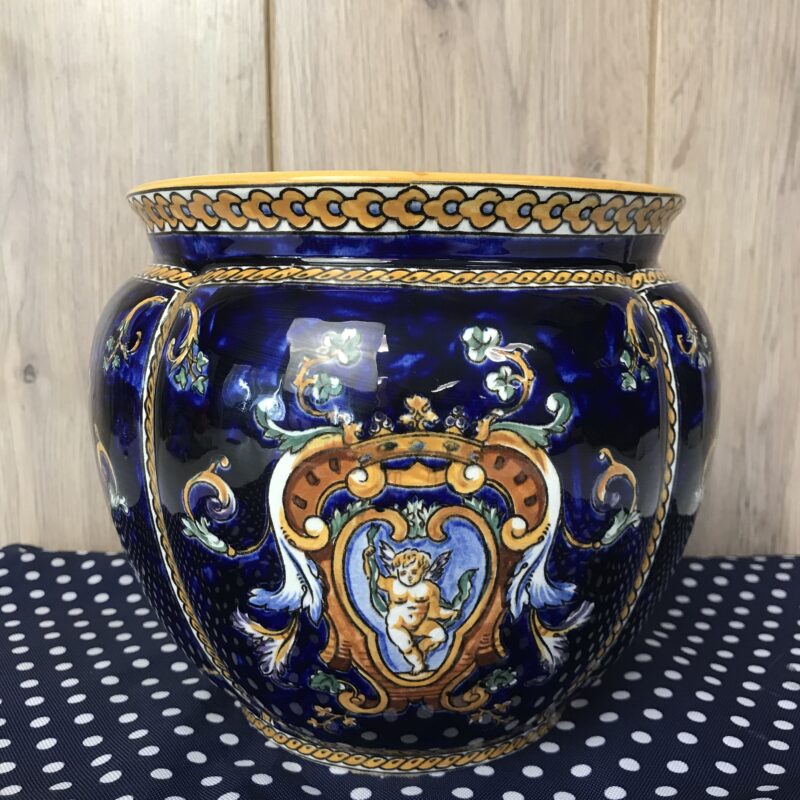 cache pot Gien motifs renaissance