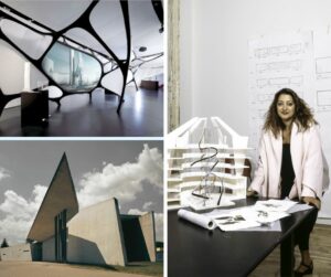 Zaha Hadid, architecte designer aux formes fluides et organiques qui a designé le centre des pompiers