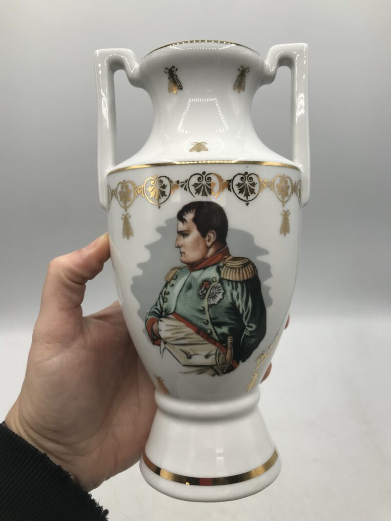 Duo vase et plat Napoléon porcelaine – Image 3