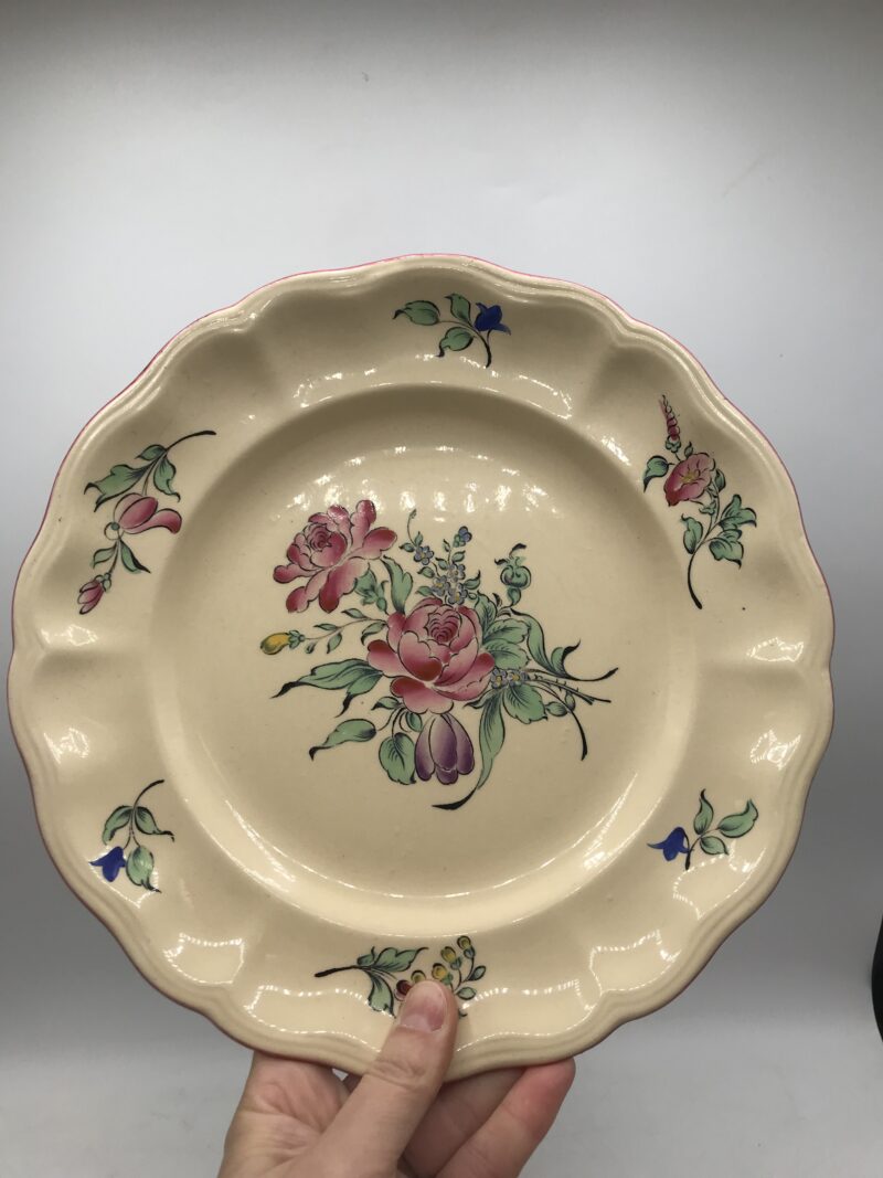 Lot de 5 assiettes Lunéville fleurs – Image 10