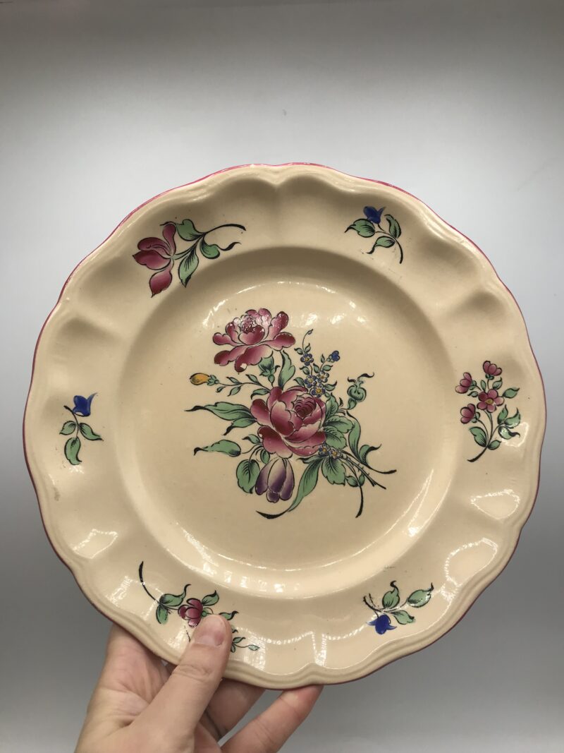 Lot de 5 assiettes Lunéville fleurs – Image 13