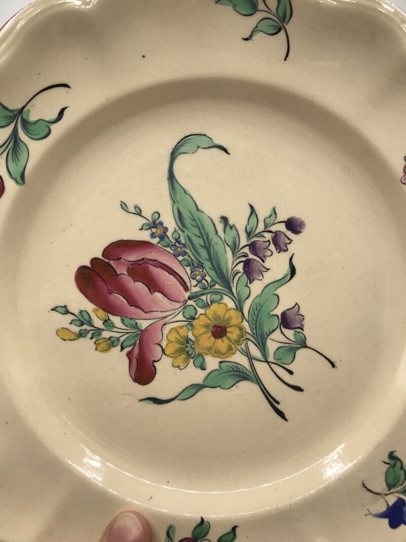 Lot de 5 assiettes Lunéville fleurs – Image 4