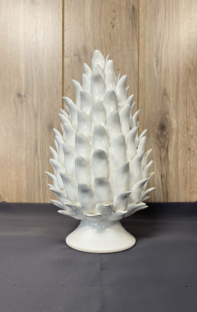 Ananas en faïence beige années 1960