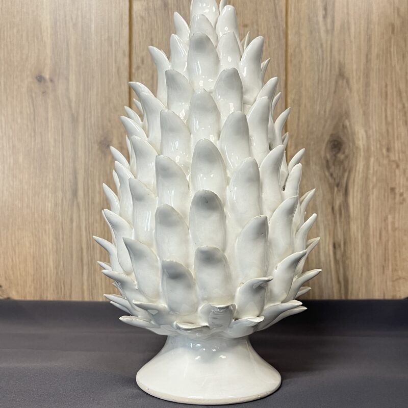 Ananas en faïence beige années 1960