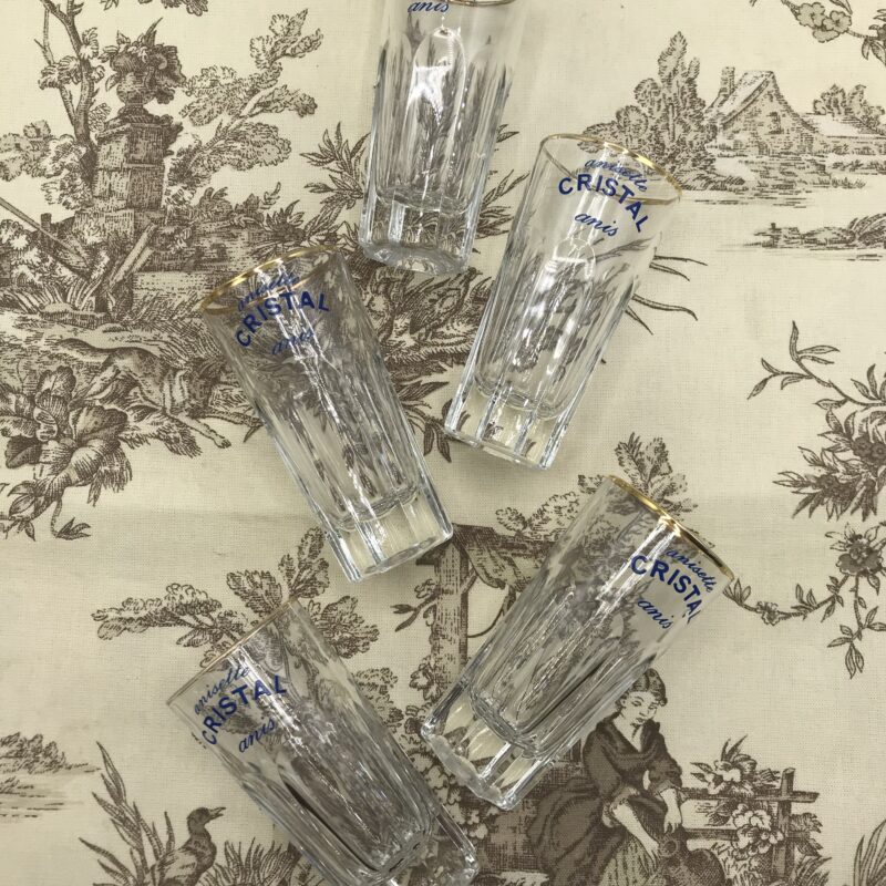 lot de 5 verres Anisette Cristal