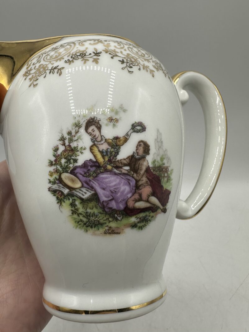 Service à thé en porcelaine de Limoges 22 pièces Watteau – Image 11