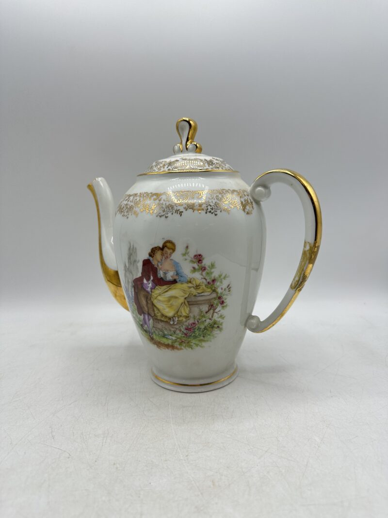 Service à thé en porcelaine de Limoges 22 pièces Watteau – Image 16