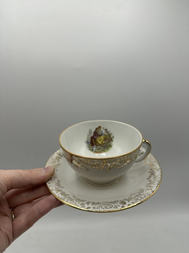 Service à thé en porcelaine de Limoges 22 pièces Watteau – Image 19