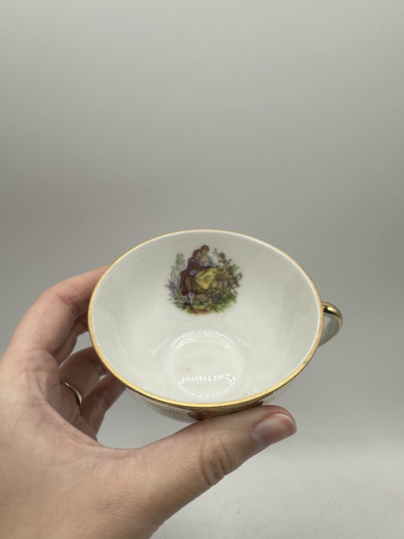 Service à thé en porcelaine de Limoges 22 pièces Watteau – Image 20