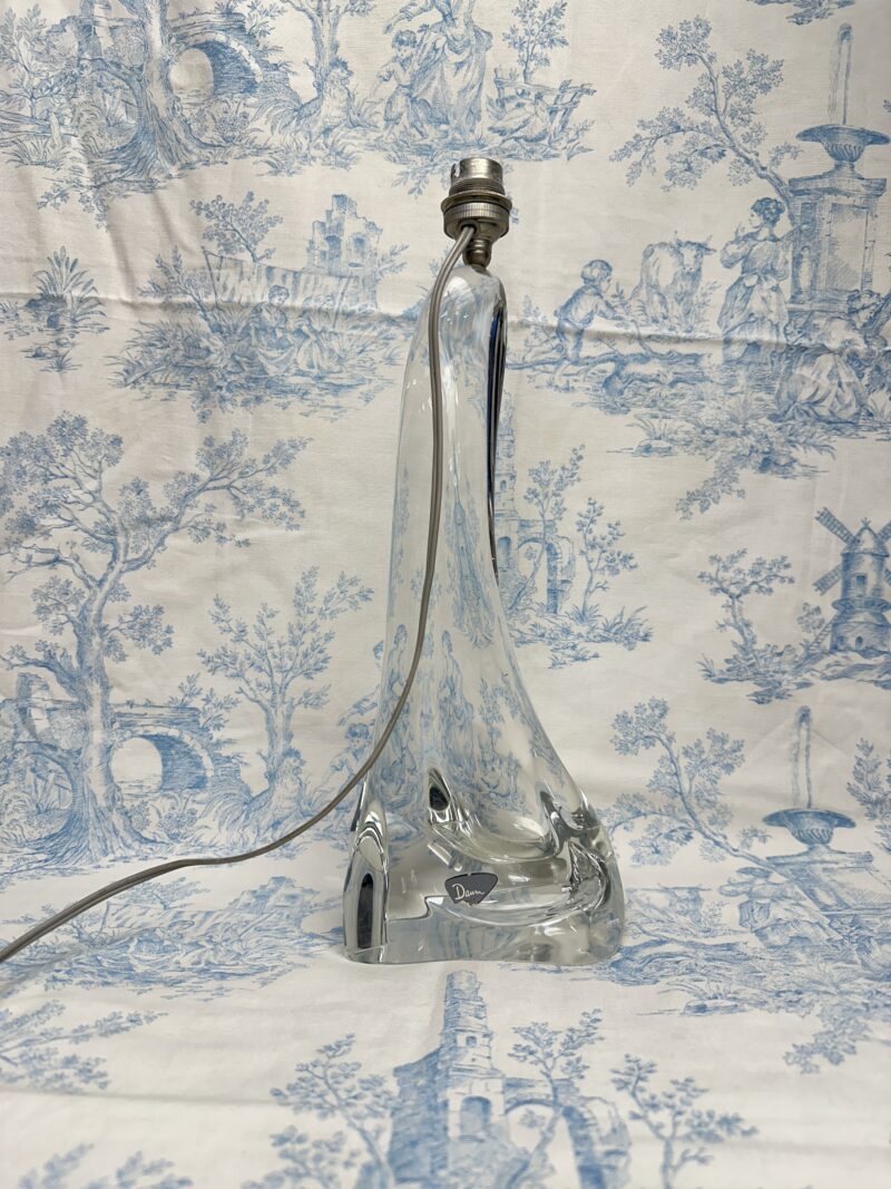 Pied de lampe en cristal Daum