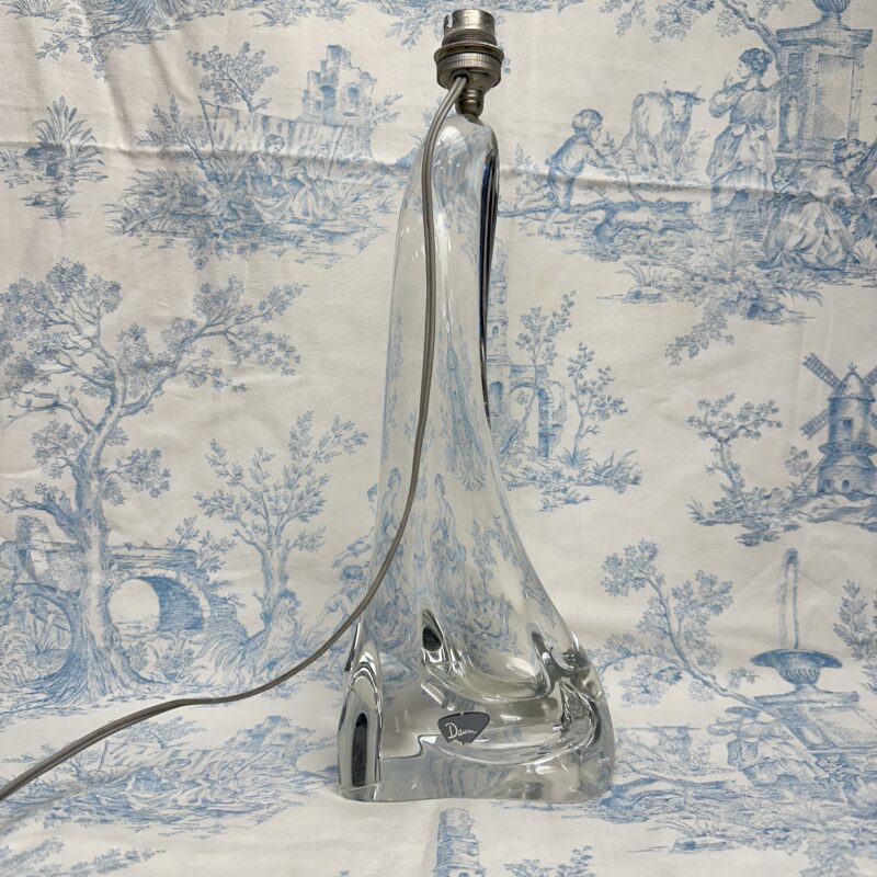 Pied de lampe en cristal Daum