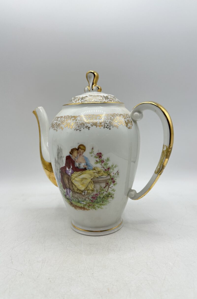 Service à thé en porcelaine de Limoges 22 pièces Watteau – Image 8