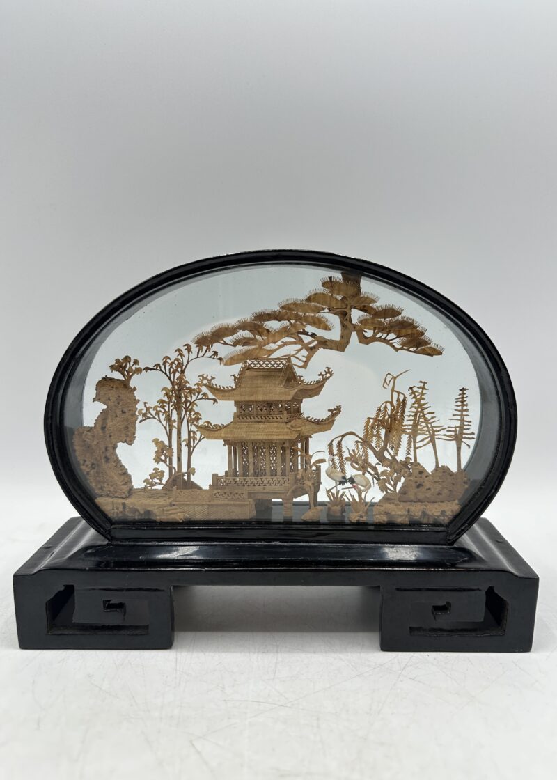 Diorama chinois liège vintage – Image 2