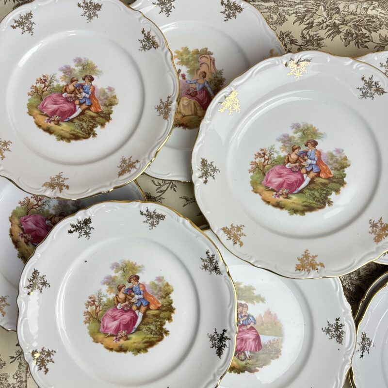 24 assiettes plates Winterling Bavaria Fragonard