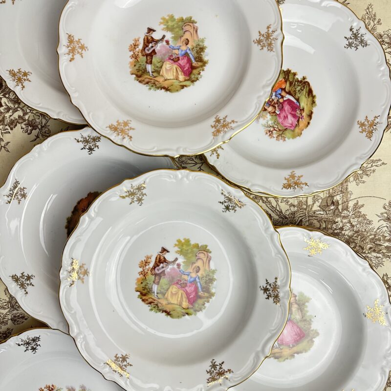 12 assiettes creuses Winterling Bavaria Fragonard