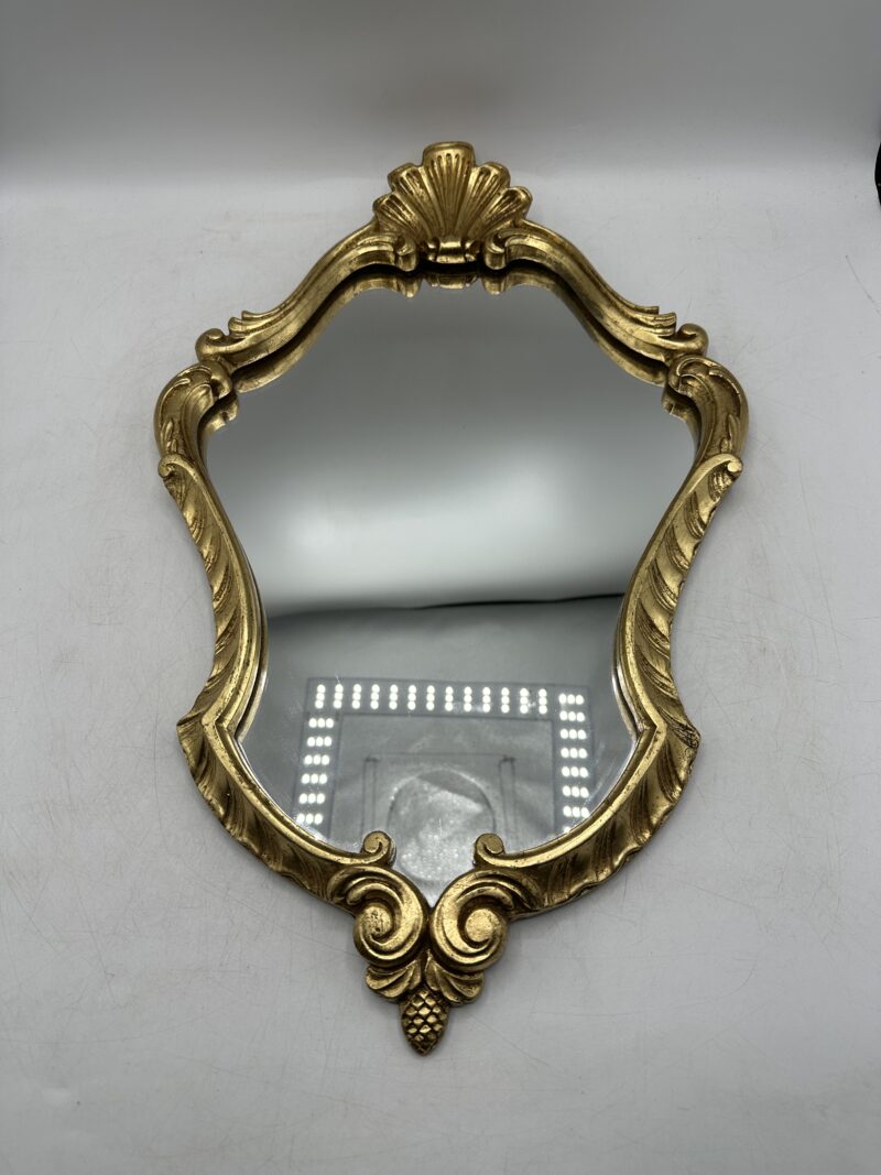 Miroir doré style baroque en bois – Image 6