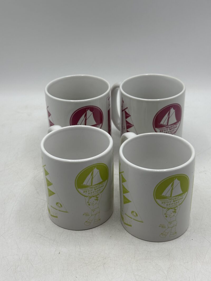 Lot de 4 mug vintage Petit Bateau – Image 2