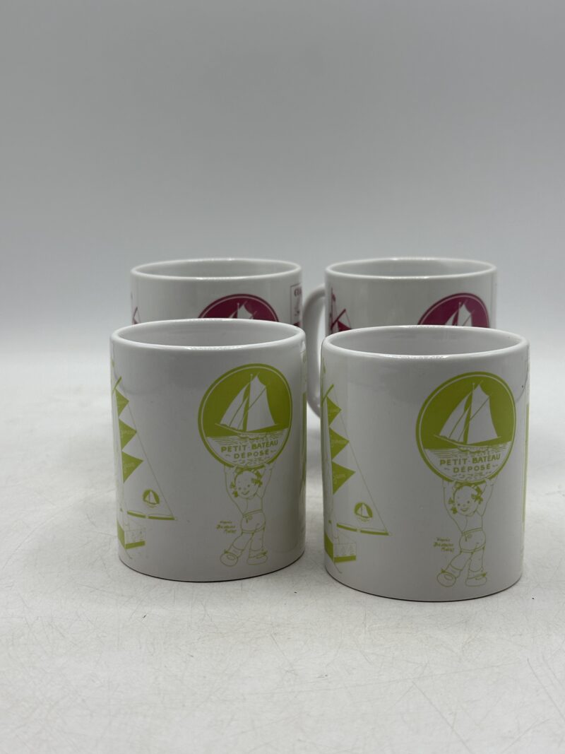 Lot de 4 mug vintage Petit Bateau – Image 3