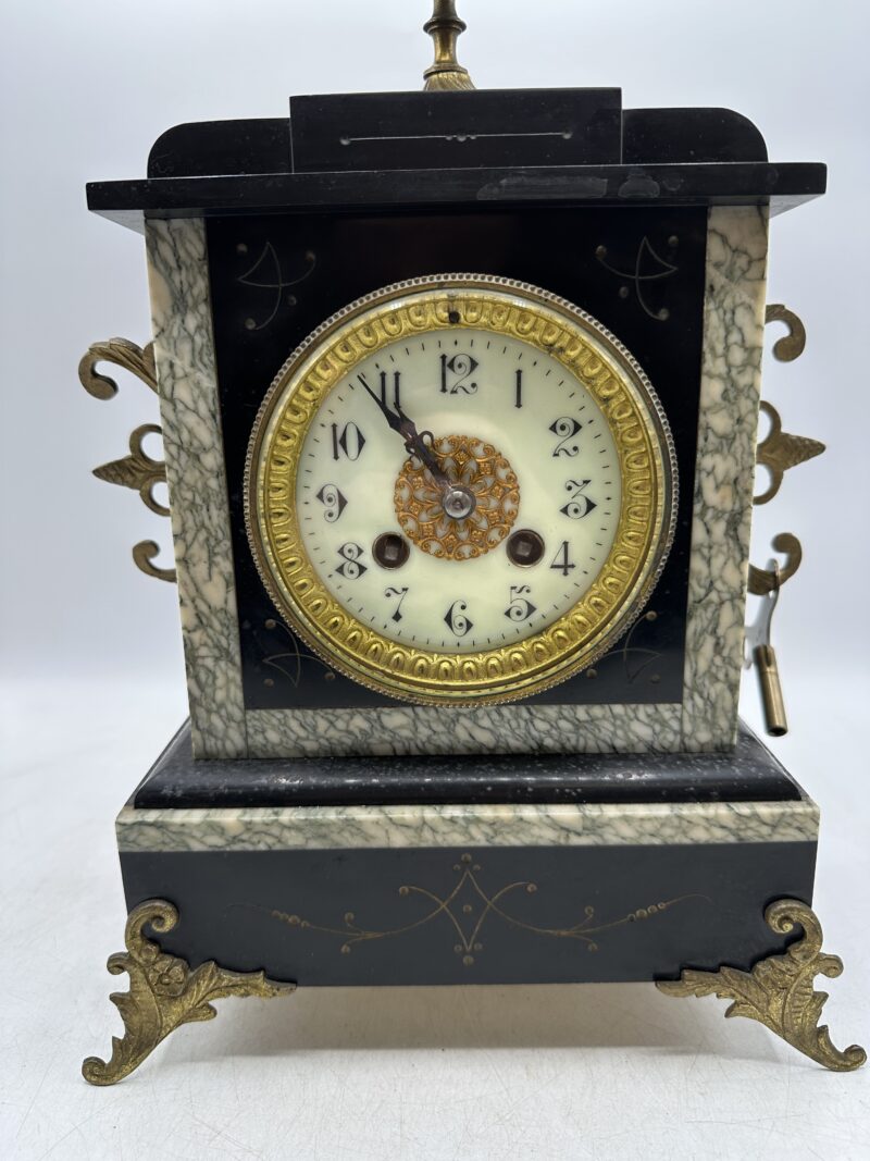 Horloge pendule ancienne en marbre – Image 5