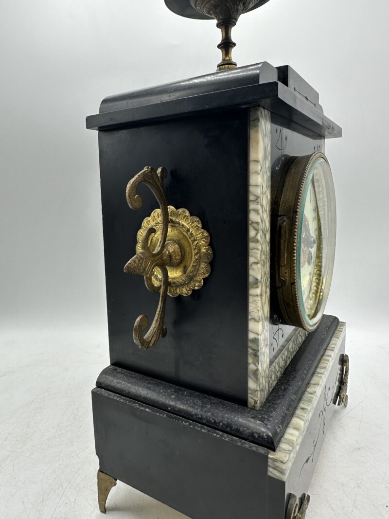 Horloge pendule ancienne en marbre – Image 6