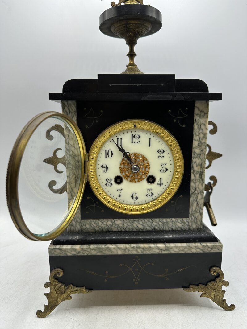 Horloge pendule ancienne en marbre – Image 12