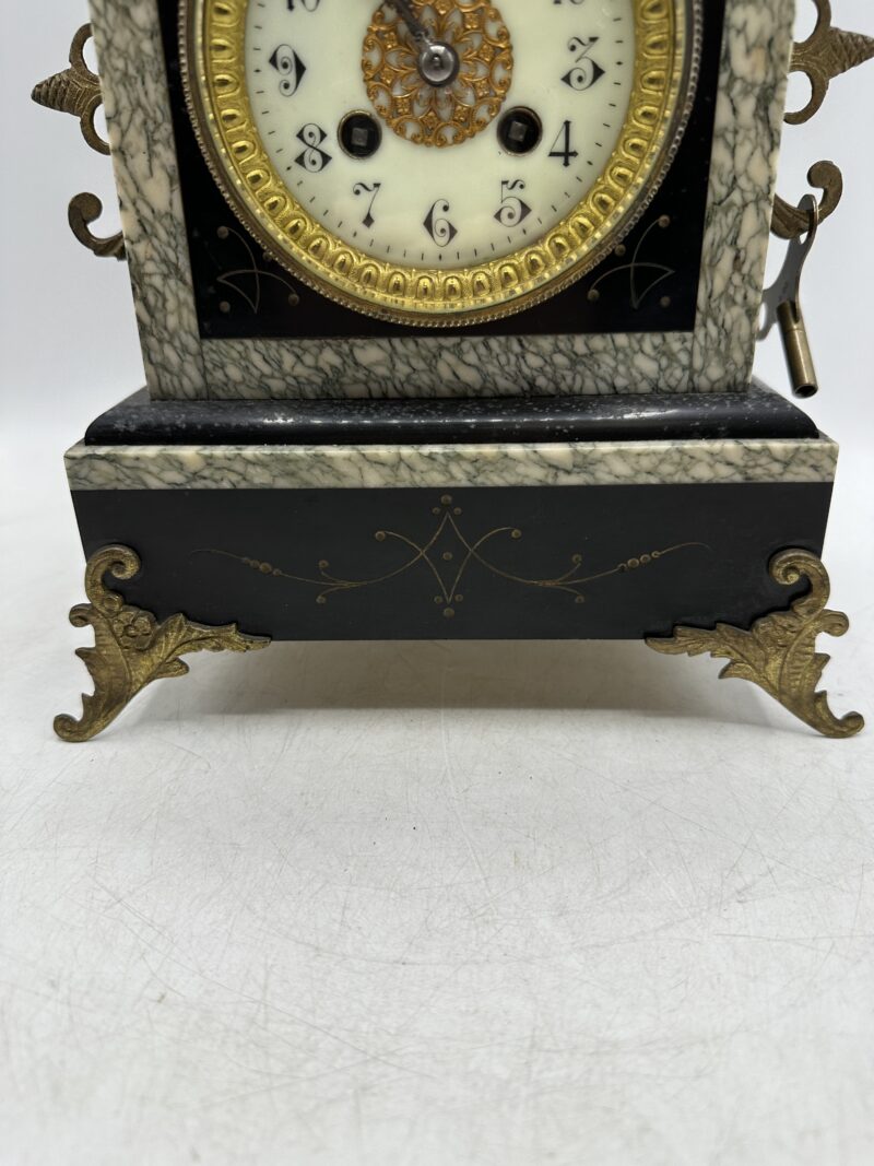 Horloge pendule ancienne en marbre – Image 3