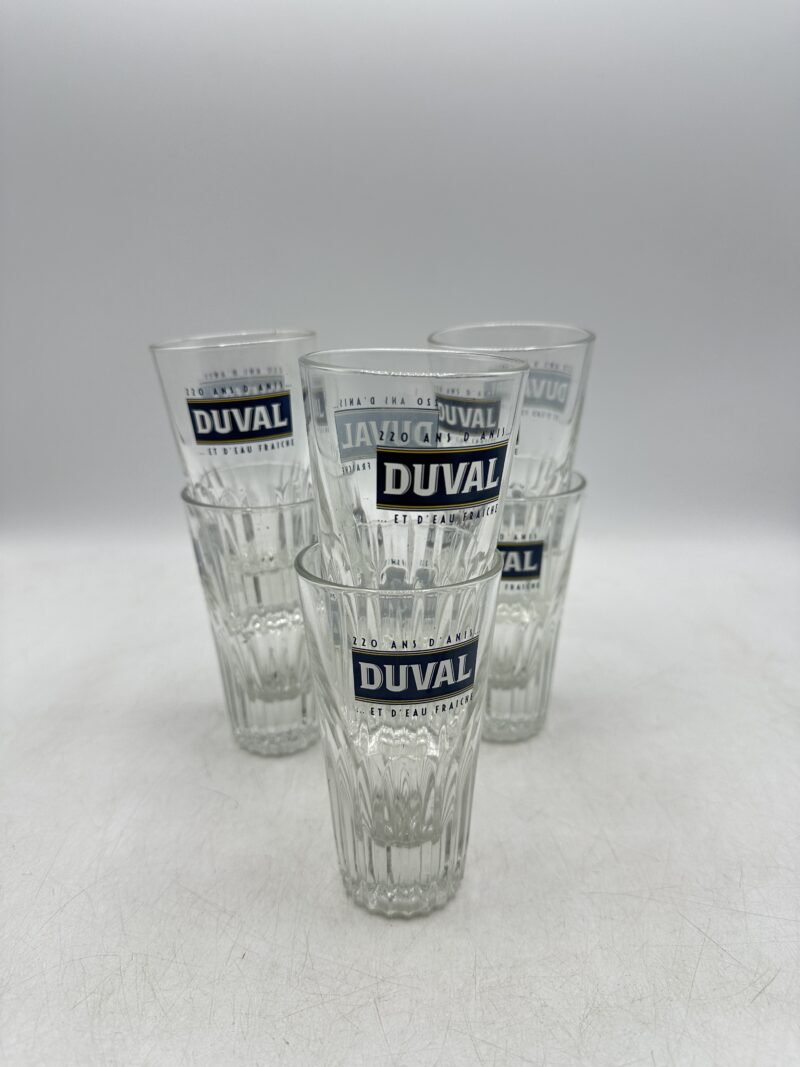 Lot de 6 verres Duval vintage – Image 2